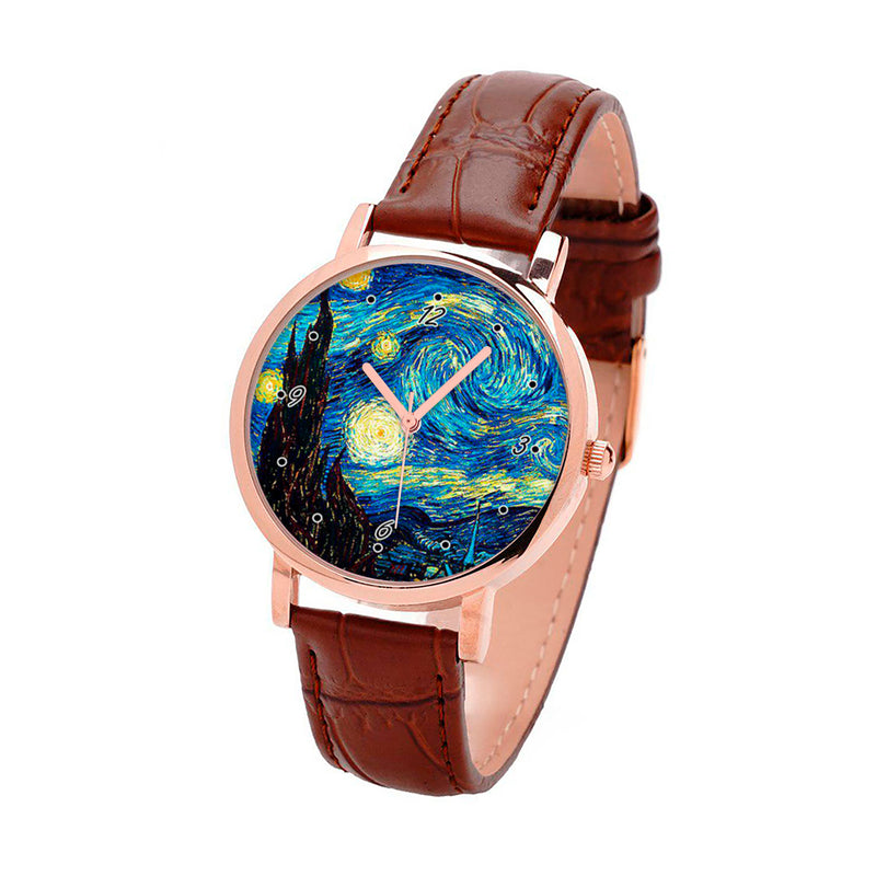 Starry Night Watch - Van Gogh Art Wrist Watch