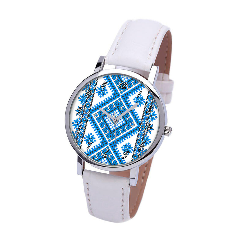 White Blue Color Watch