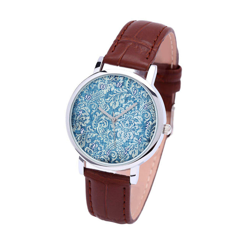 White And Blue Design Watch