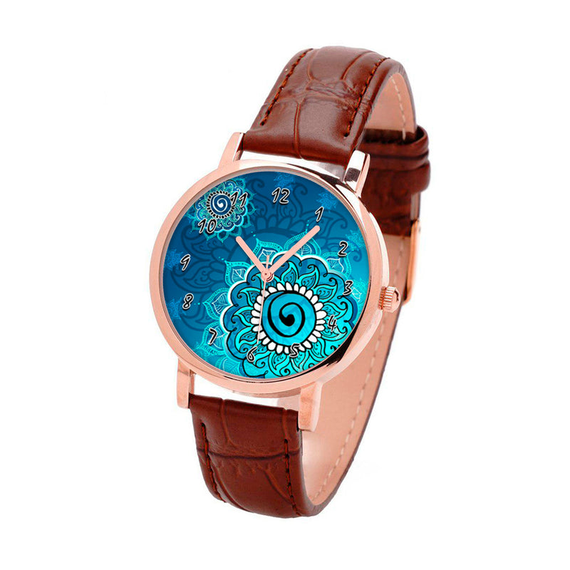 White Blue Design Watch
