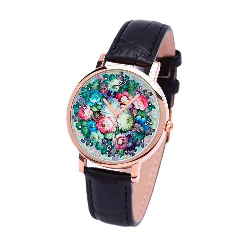 Multi Color Flower Watch