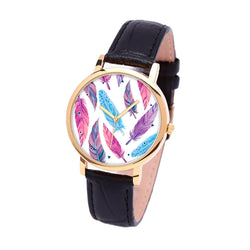 Multi Color Feathers Watch