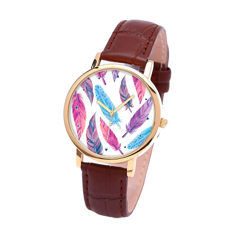 Multi Color Feathers Watch